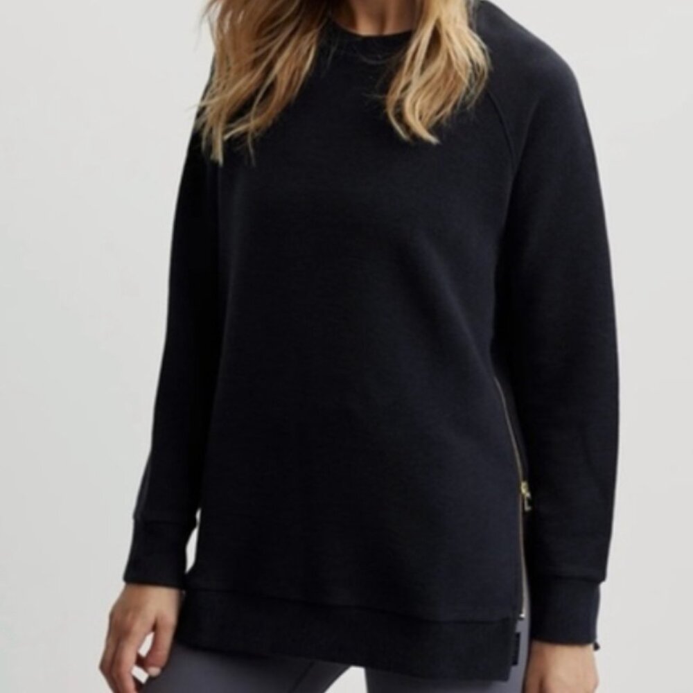 Varley Manning Ribbed Sweatshirt – Black – Size Small